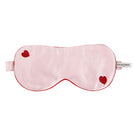 Pink Little Heart Eye Mask from Not Just Pajama loungewear with heart-shaped eye cutouts and soft fabric for comfortable sleep.