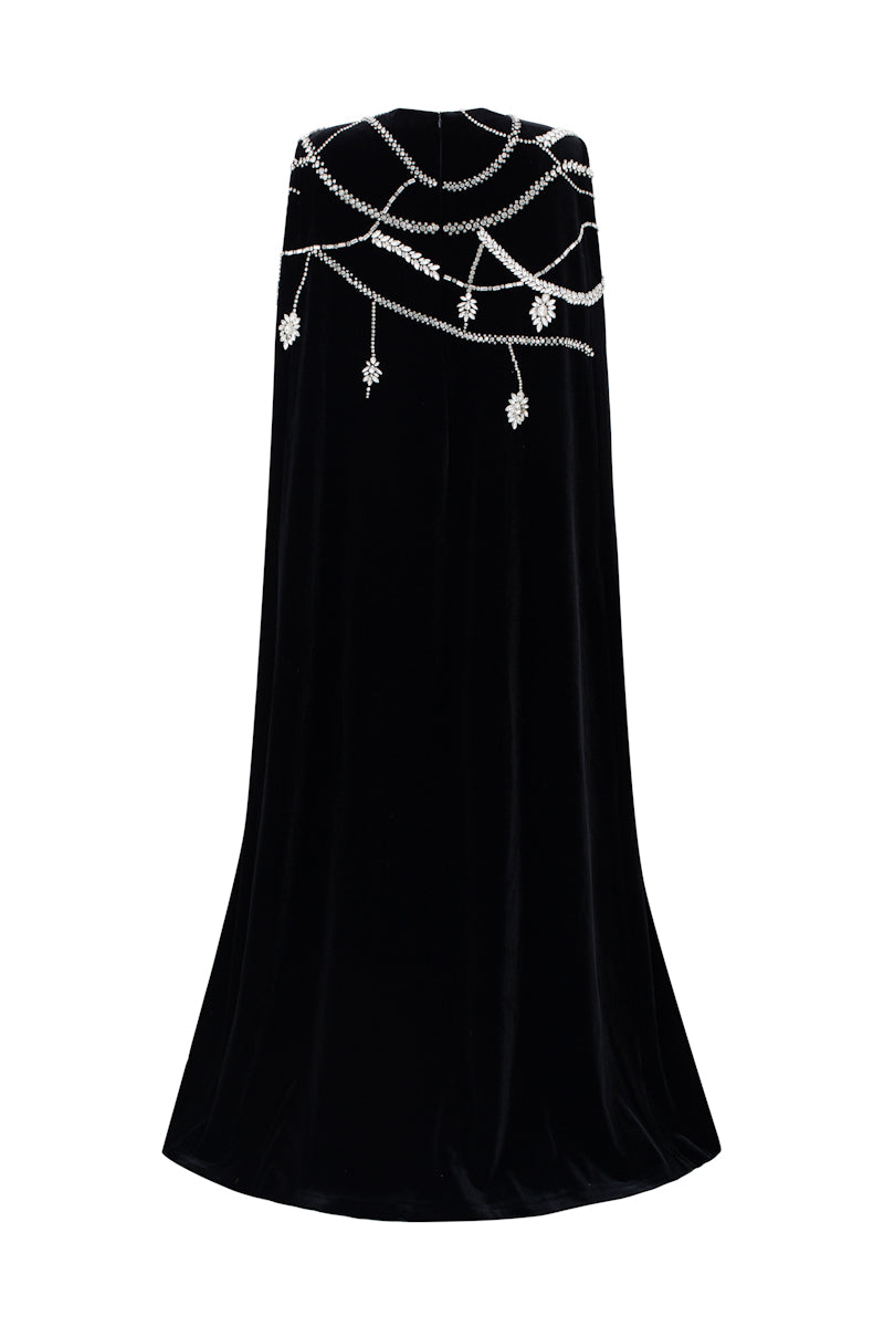 CHARLOTTE VELVET FLOW SEQUINS GOWN - CULT MIA