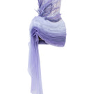 Pink and purple Amelia mini dress by 21Six made of organza and tulle with a flowy silhouette and floral detailing.