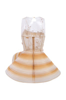 Beige LYRA tulle mini dress by 21Six featuring a flowy, layered design and delicate fabric perfect for special occasions.