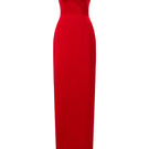 Elegant YASMIN silk taffeta strapless bodycon gown by 21Six, showcasing a fitted silhouette and luxurious fabric.