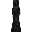 Aylin floral lace halter neck gown by 21Six, featuring intricate lace details and a flowing silhouette.