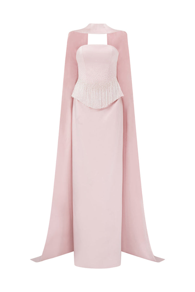 light pink evening dress Primavera Couture 4175 Sleeveless Color ZAPAKA Women Light Pink Long