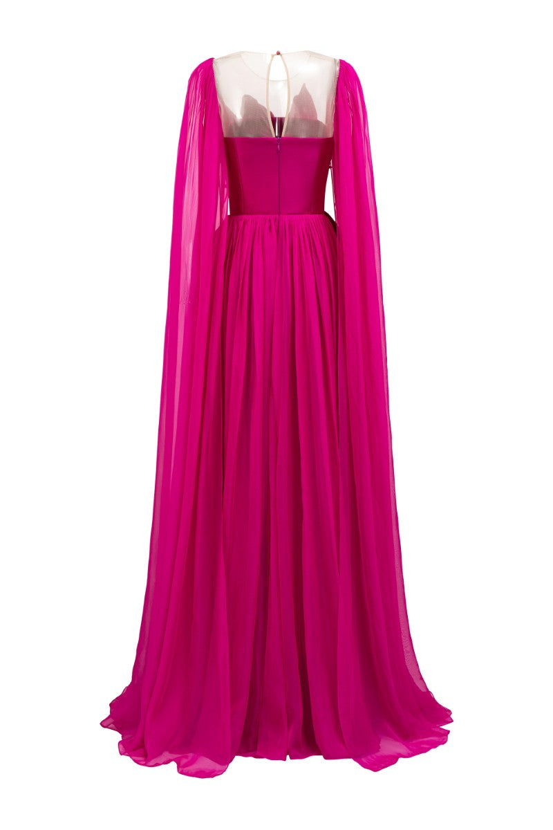 SHAMMA SILK DRESS IN PURPLE - CULT MIA