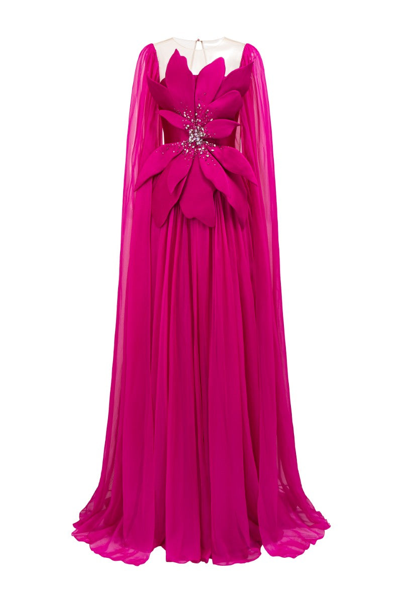 SHAMMA SILK DRESS IN PURPLE - CULT MIA