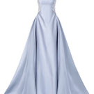 Blue Sienna Royal Taffeta gown by 21Six featuring elegant detailing and a flowing silhouette, perfect for formal occasions.