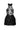 ASAD LACE FLOWER AND FEATHER DRESS IN BLACK