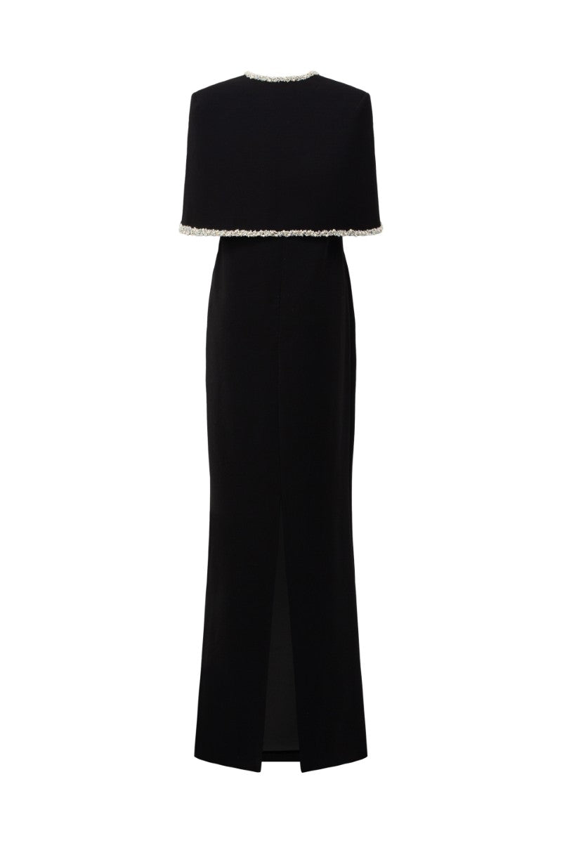 ARNAB CREPE DRESS IN BLACK AND WHITE - CULT MIA