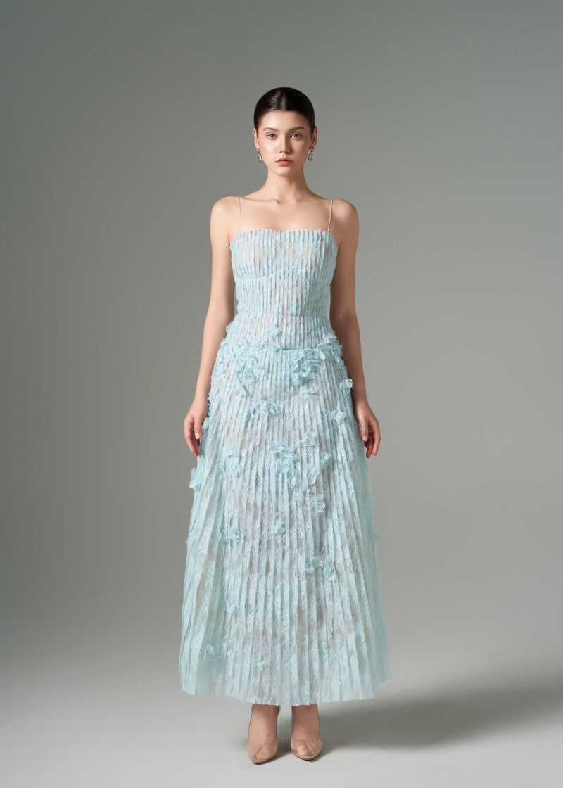 OCTAVIA LACE DRESS IN AQUA - CULT MIA