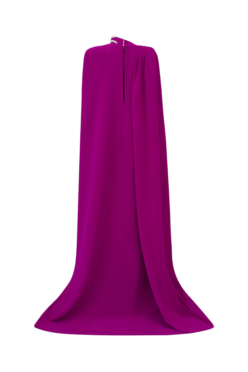 VERONICA CREPE FLOW CRYSTAL GOWN - CULT MIA