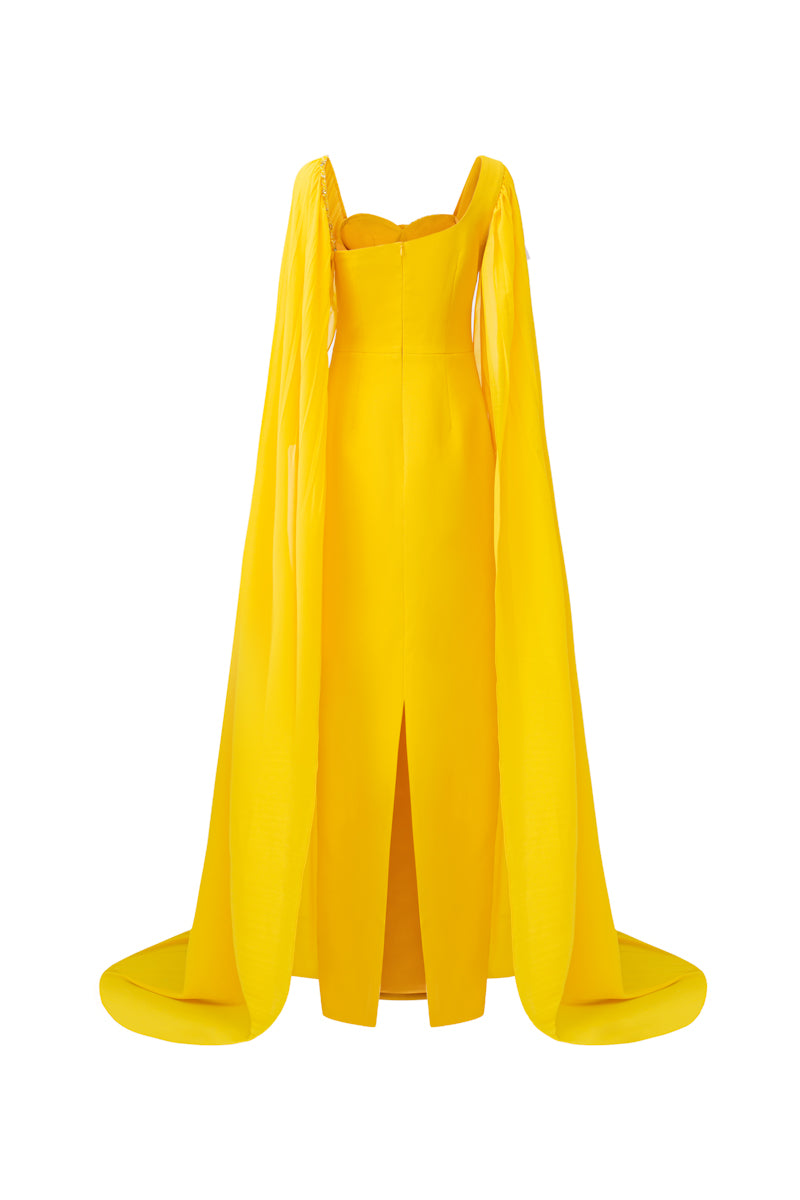DARIA CREPE CHEST CUP GOWN - CULT MIA