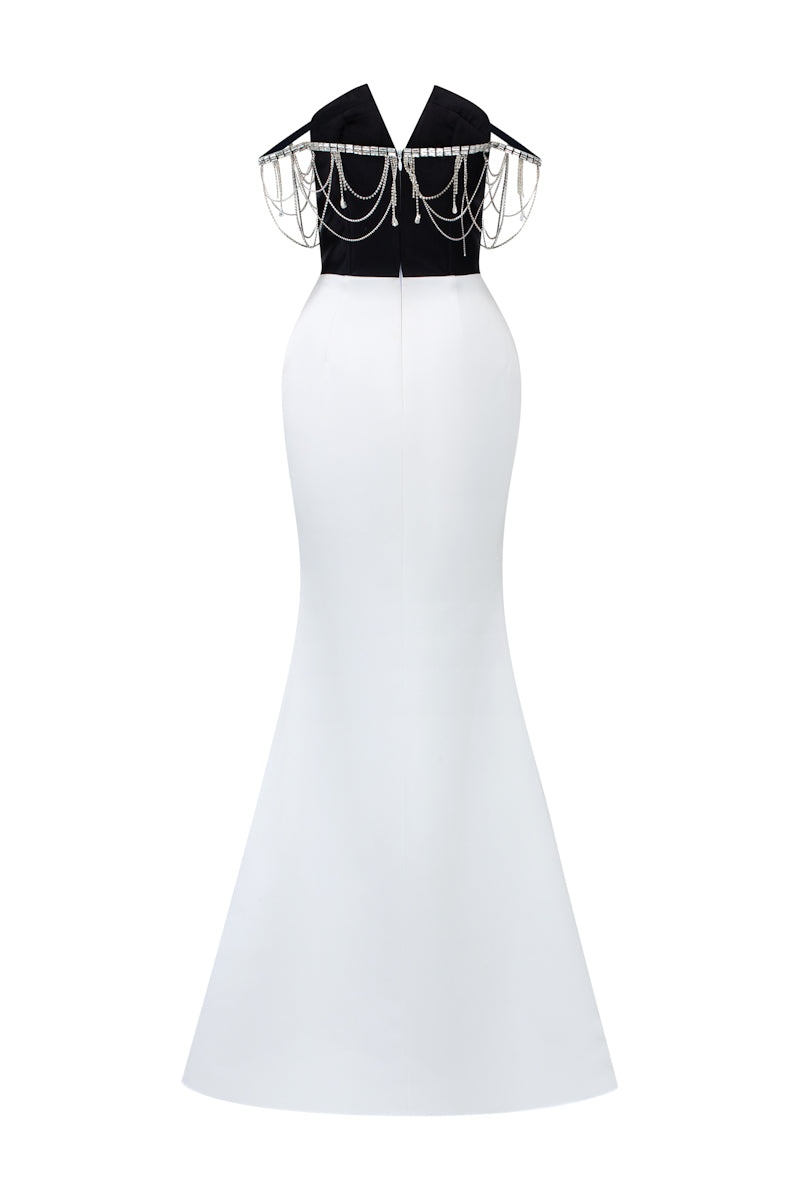 ORIANA ROYAL TAFFETA FISHTAIL GOWN - CULT MIA