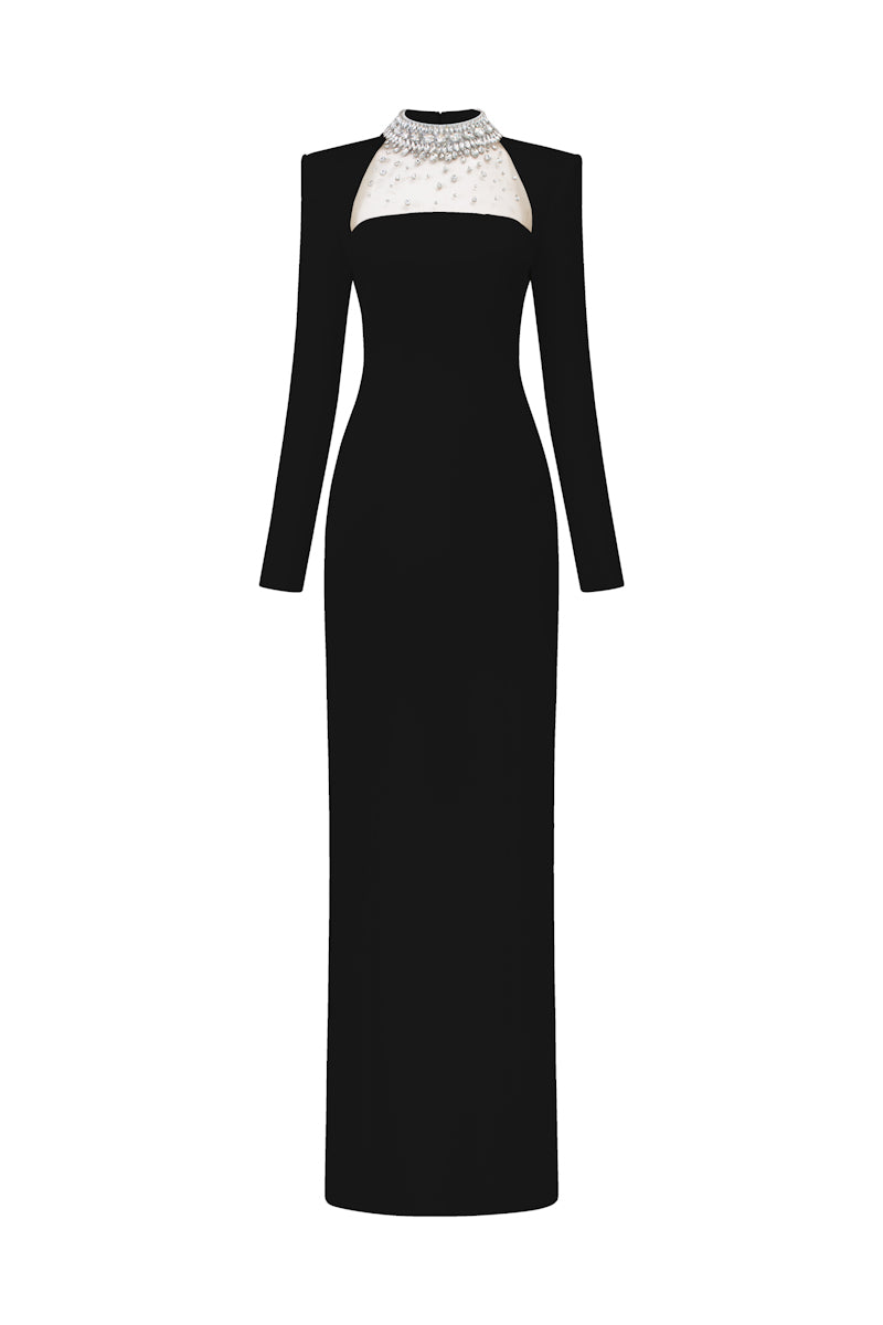 DIANA TAFFETA CUT-OUT MAXI DRESS - CULT MIA