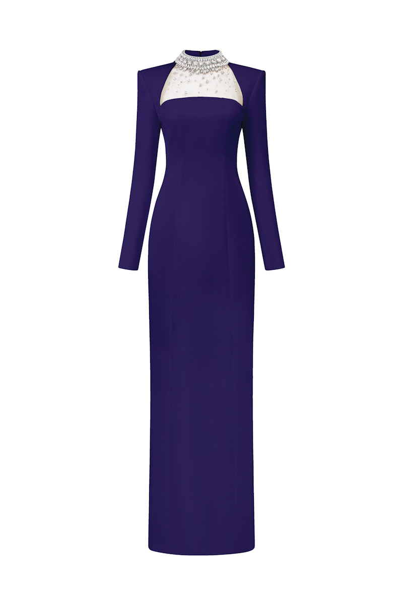 DIANA TAFFETA CUT-OUT MAXI DRESS - CULT MIA