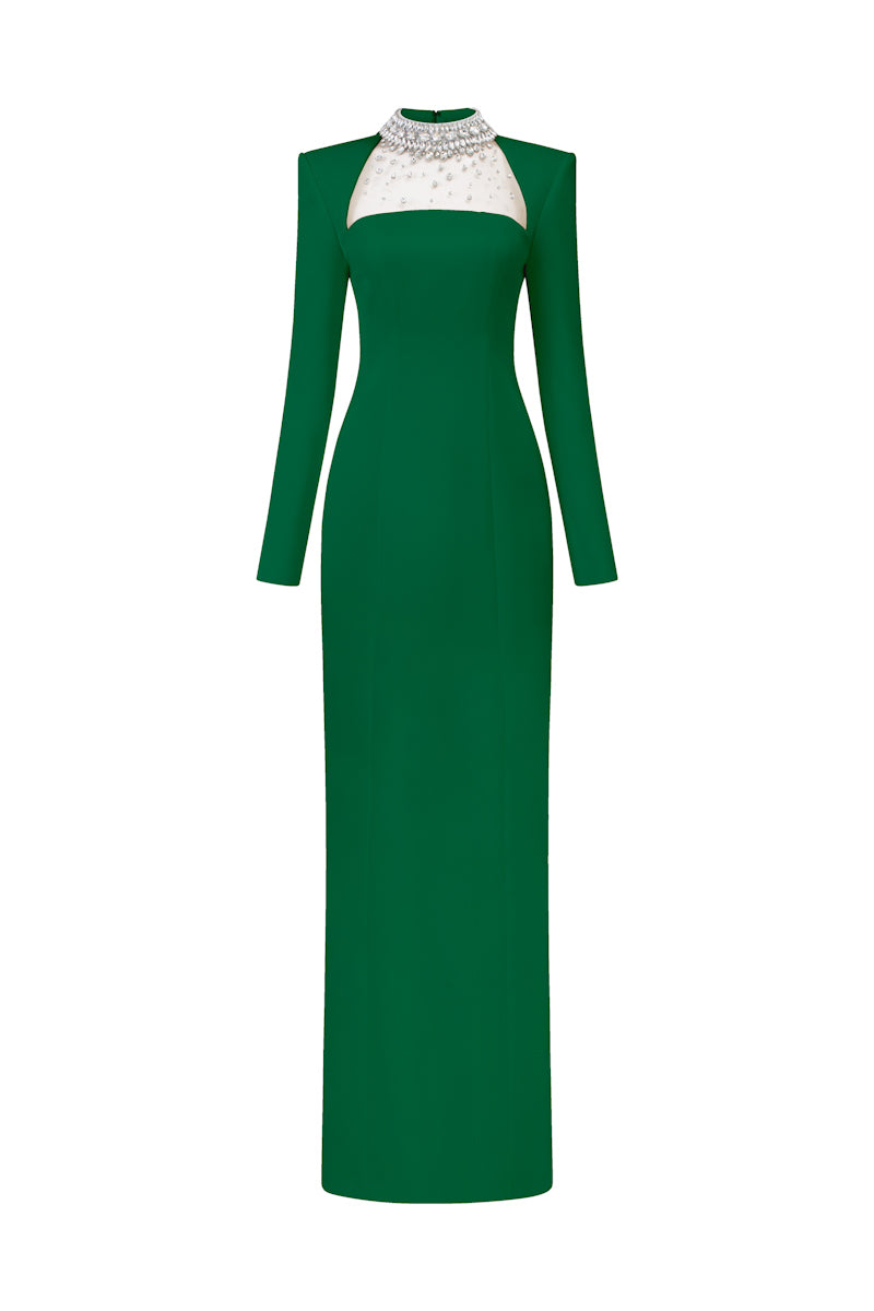 DIANA TAFFETA CUT-OUT MAXI DRESS - CULT MIA