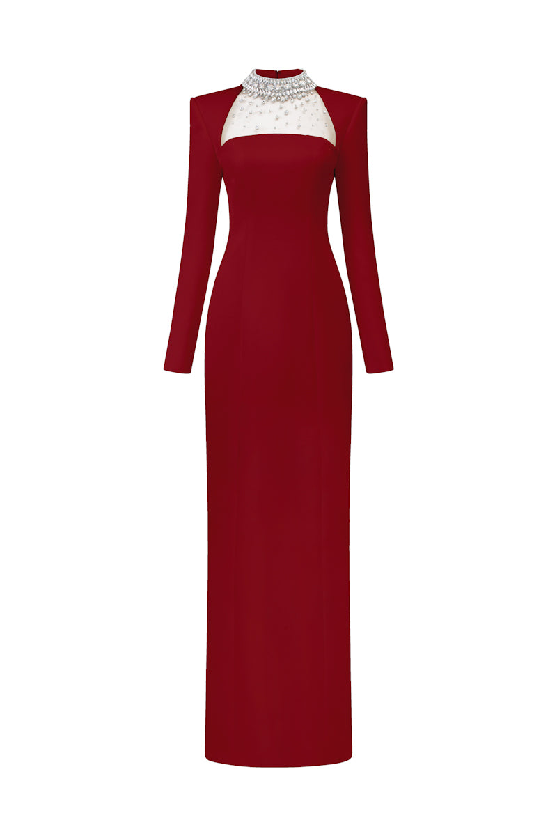 DIANA TAFFETA CUT-OUT MAXI DRESS - CULT MIA