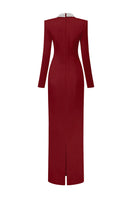 Red Diana Taffeta Cut-Out Gown by 21Six, featuring a sleek silhouette and elegant cut-out details, perfect for formal occasions.