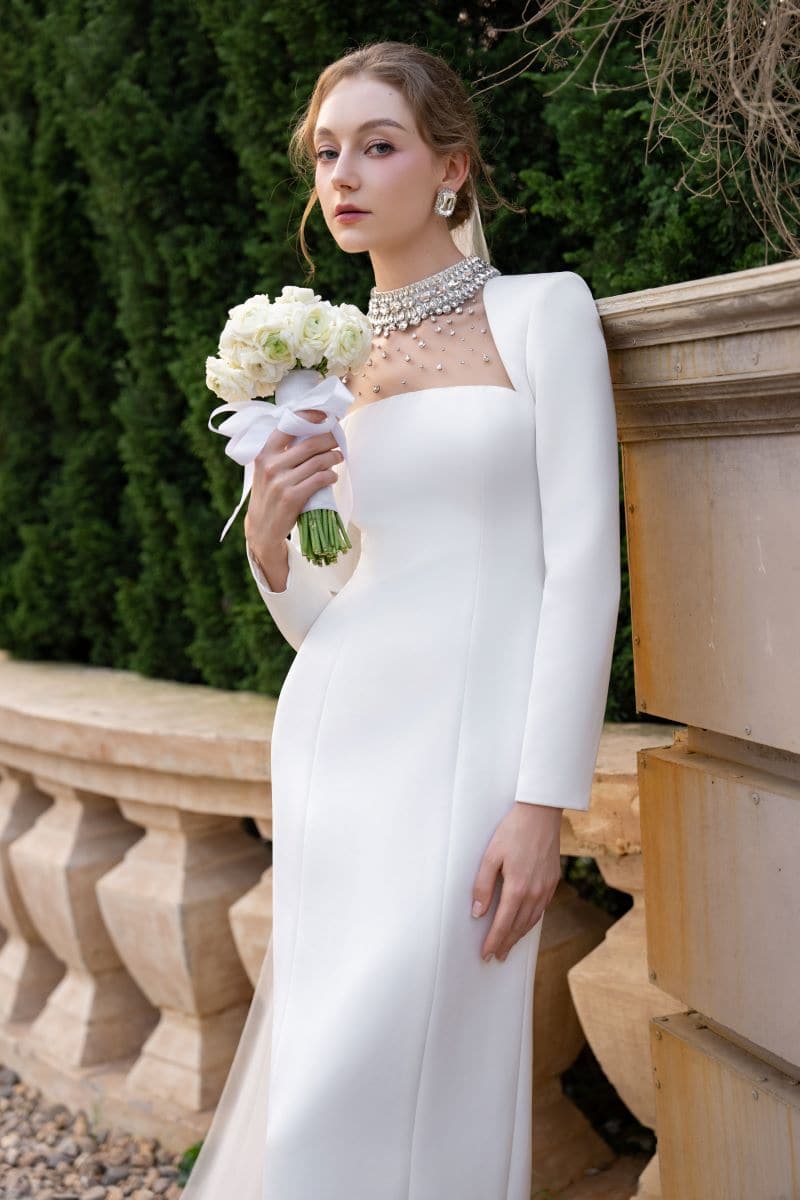 Elegant DIANA taffeta cut-out gown by 21Six, featuring a sleek silhouette and stylish design, perfect for formal occasions.