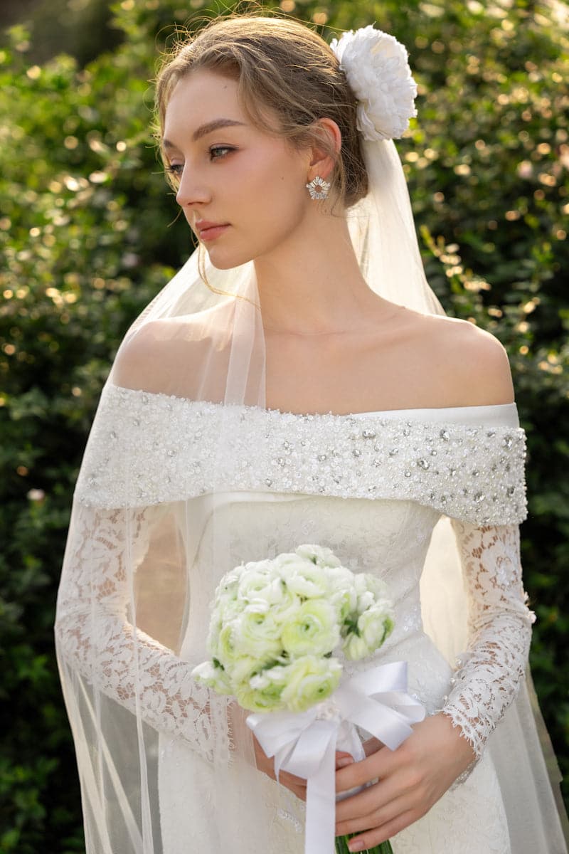 CULT MIA X 21SIX ANASTASIA FLORAL LACE CRYSTAL GOWN - CULT MIA
