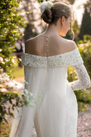 Elegant floral lace crystal gown by 21Six, featuring intricate lace details and sparkling embellishments, perfect for formal occasions.