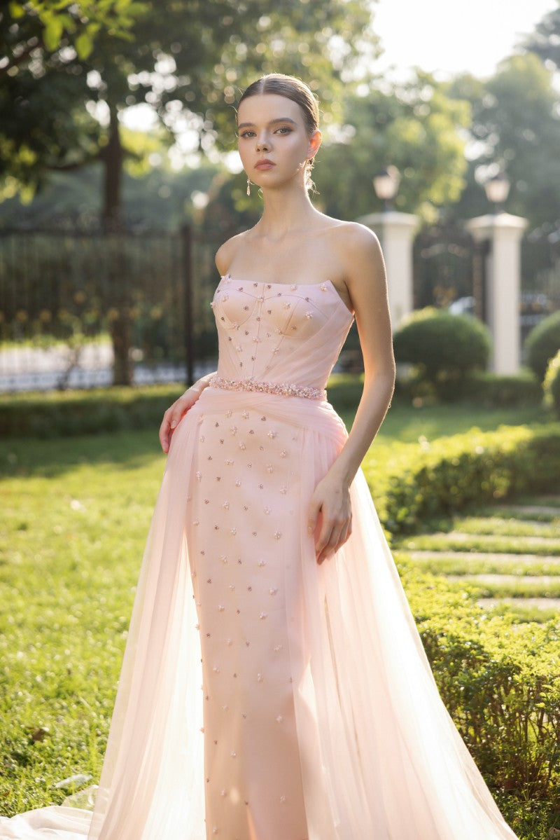 tulle and silk dress VALÉRIE SILK AND TULLE GOWN | CULT MIA