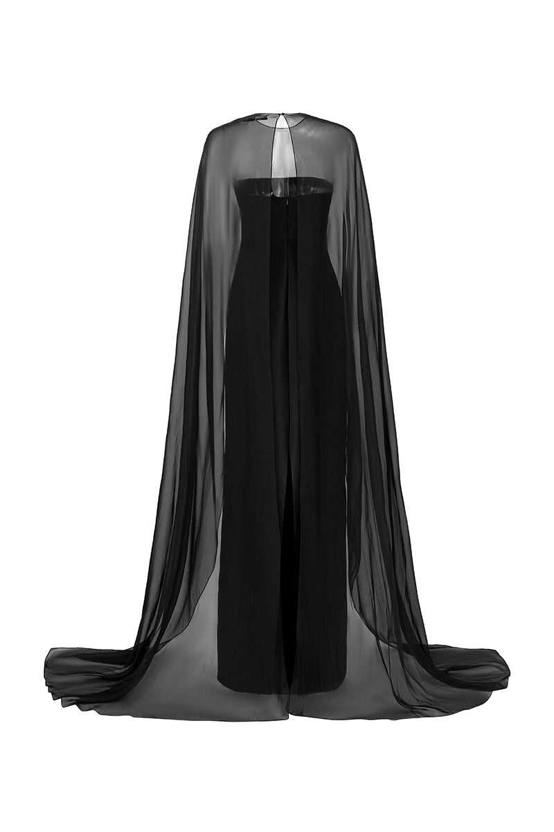 SIROCCO ROYAL TAFFETA AND SILK DRESS IN BLACK | CULT MIA | 21Six SIROCCO ROYAL TAFFETA AND SILK DRESS IN BLACK | CULT MIA | 21Six
