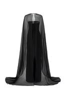 Black SIROCCO Royal Taffeta and Silk gown by 21Six, elegant evening dress with luxurious fabric and sophisticated design.