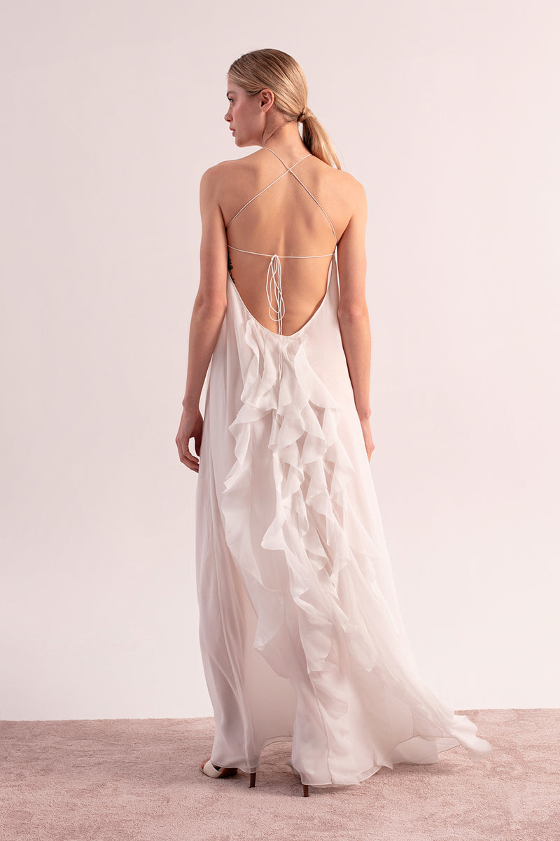AQUA DRESS IN WHITE - CULT MIA