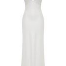 Bocan Couture ELLE long rayon nightgown with off-white lace trim, flowing design and elegant details.