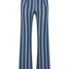 Blue striped pants from ColoReve featuring a relaxed fit, styled on a model with a casual, modern look.