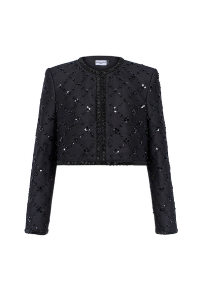 LILLY CROPPED JACKET IN BLACK | CULT MIA | ROSEE DE MATIN