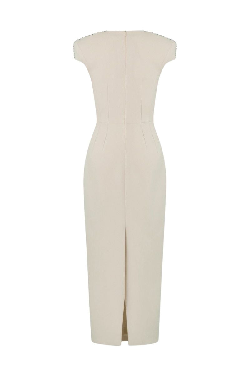 HADRIAN CREAM MIDI DRESS - CULT MIA