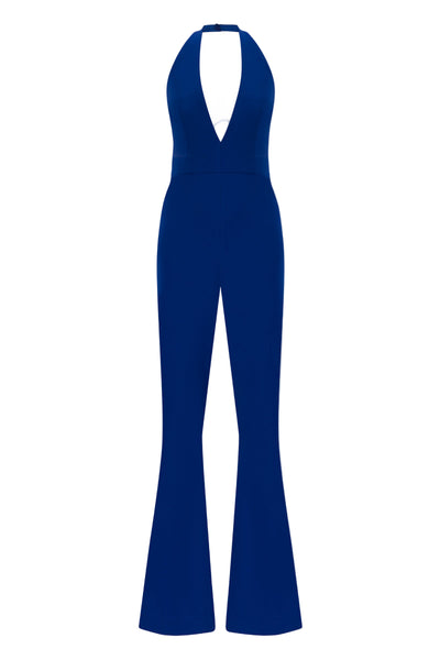CHIC V-NECK JUMPSUIT IN ROYAL BLUE | CULT MIA | Lili Blanc