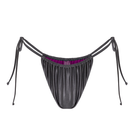 Suncillo Virna glossy bikini bottom in anthracite grey with a shiny, smooth finish perfect for beachwear.