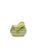 Touchless CULT MIA X touchless green and yellow gem blend clutch handbag with sleek design and vibrant color combination.