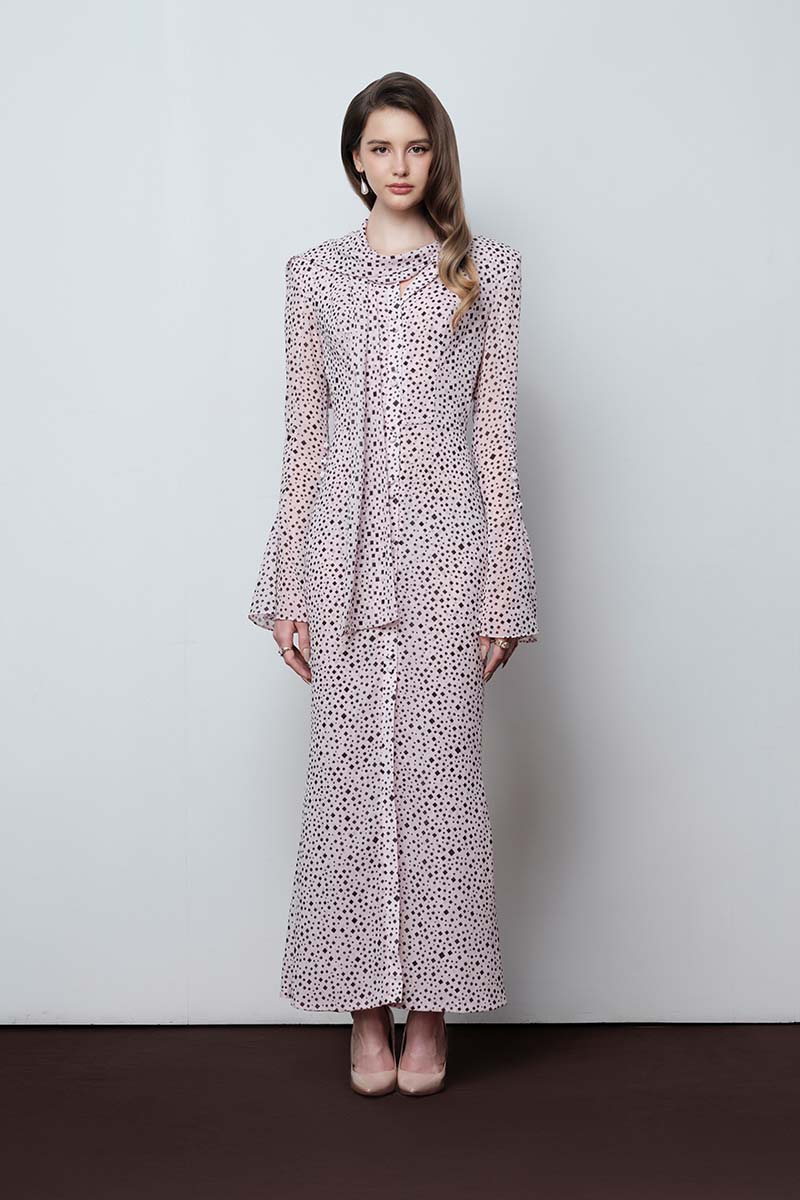 Do Long pixelated love maxi dress featuring a vibrant, colorful pattern and flowing fabric, perfect for summer and casual wear.