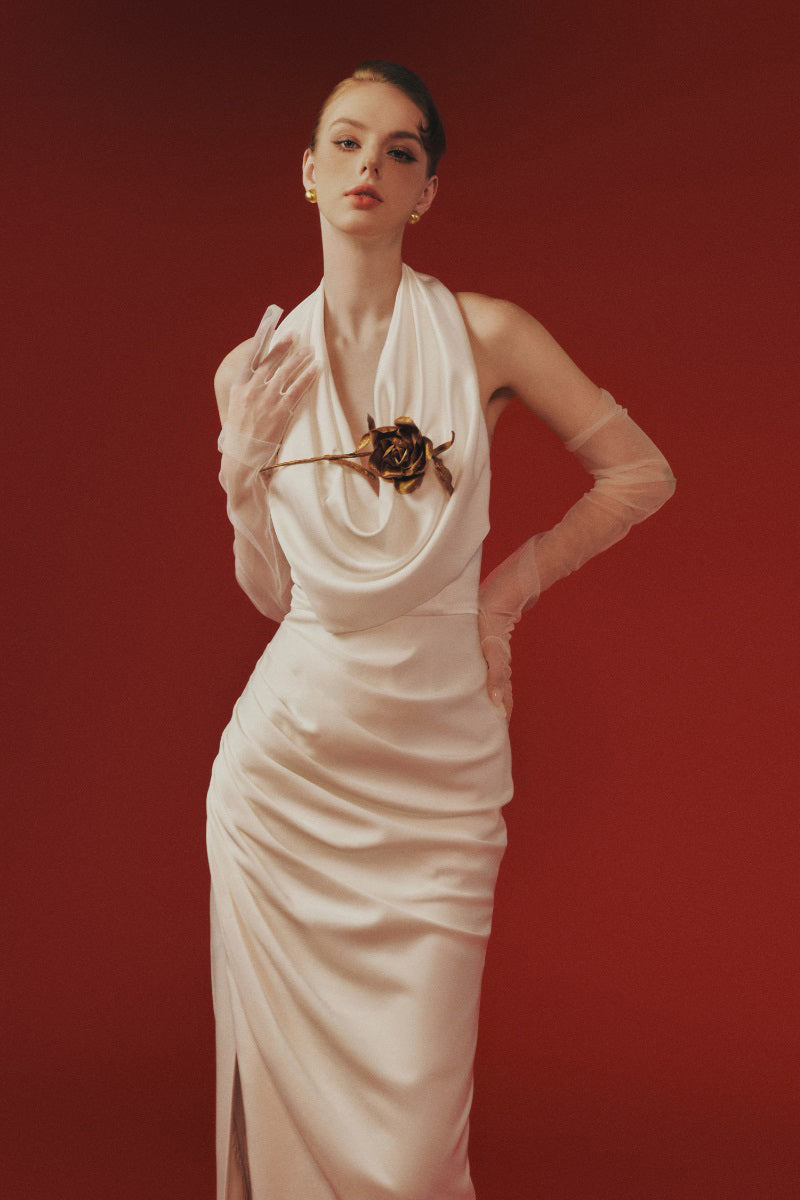 Margée Atelier Hanah Maxi Dress featuring a flowing fabric and elegant design, perfect for stylish summer occasions.