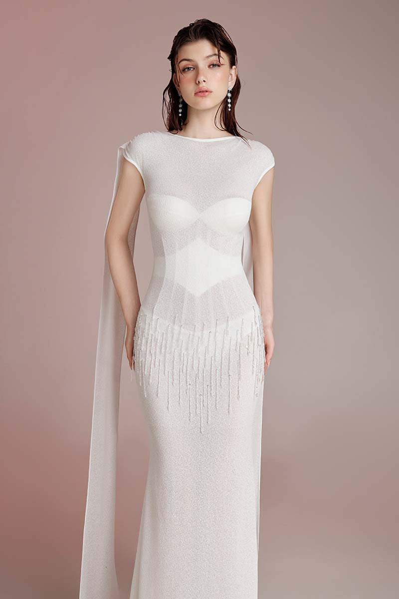 STARFALL WHITW CAPE MAXI DRESS | CULT MIA | Do Long STARFALL WHITW CAPE MAXI DRESS | CULT MIA | Do Long