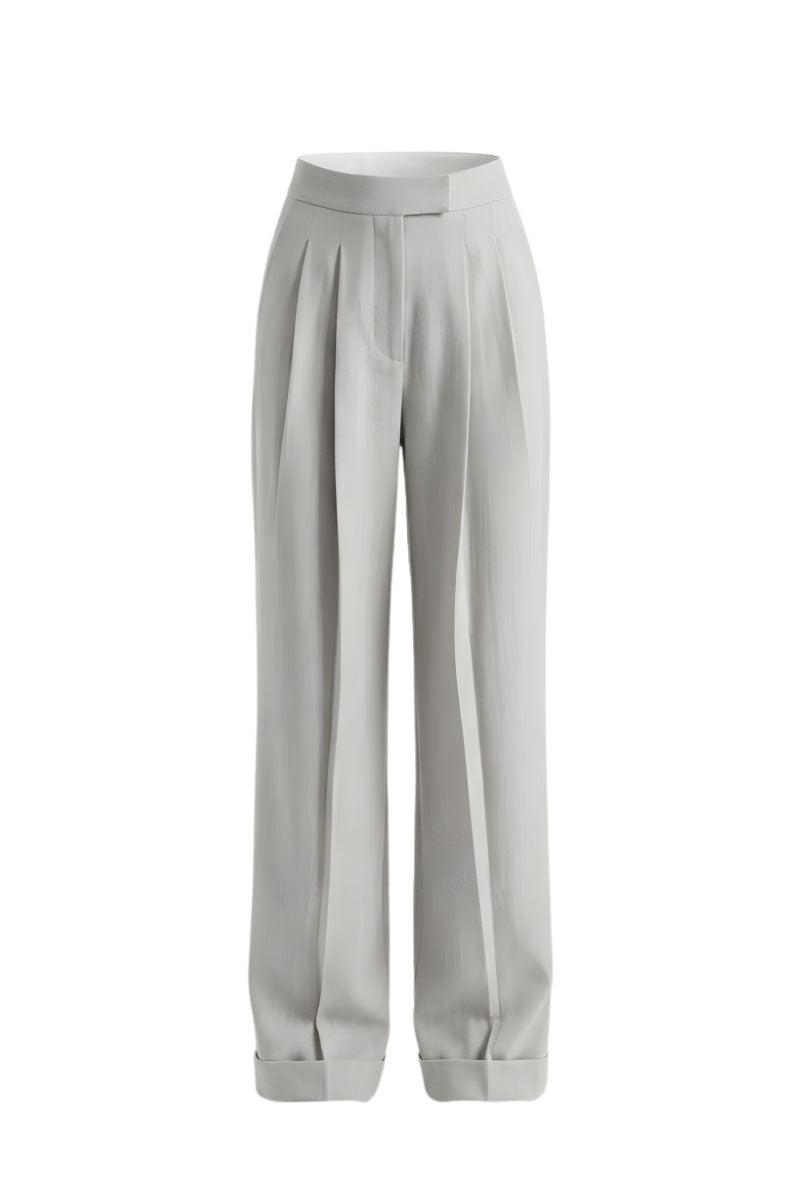 White Plan modern oriental structured co-ords set featuring a fitted top and matching pants with intricate patterns and bold design.