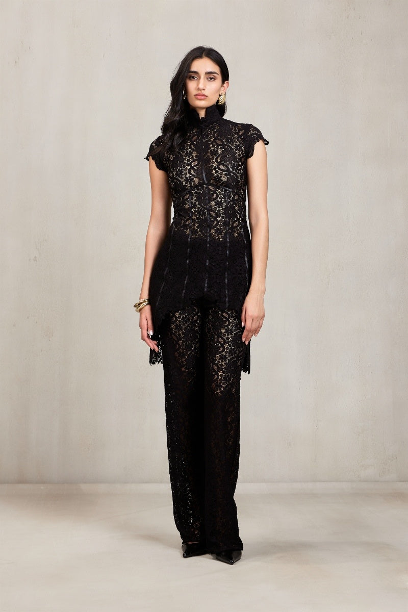 Deme By Gabriella Carly co-ord set in black featuring a matching top and pants, stylish and comfortable for casual wear.