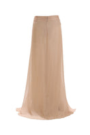 Aquarel Studio Samantha Maxi Skirt in flowing fabric with floral pattern, displayed on a mannequin.