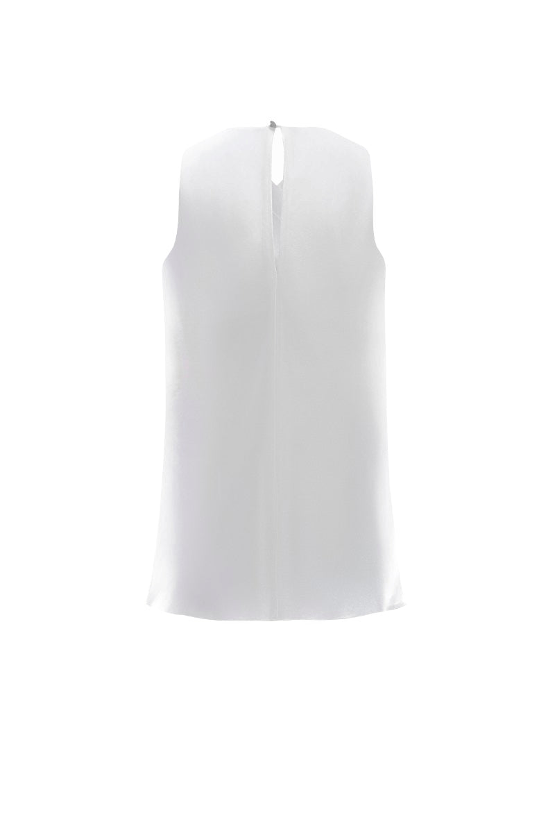 White Bochum shirt by Lekieu, featuring a classic fit with buttons and collar, displayed on a hanger.
