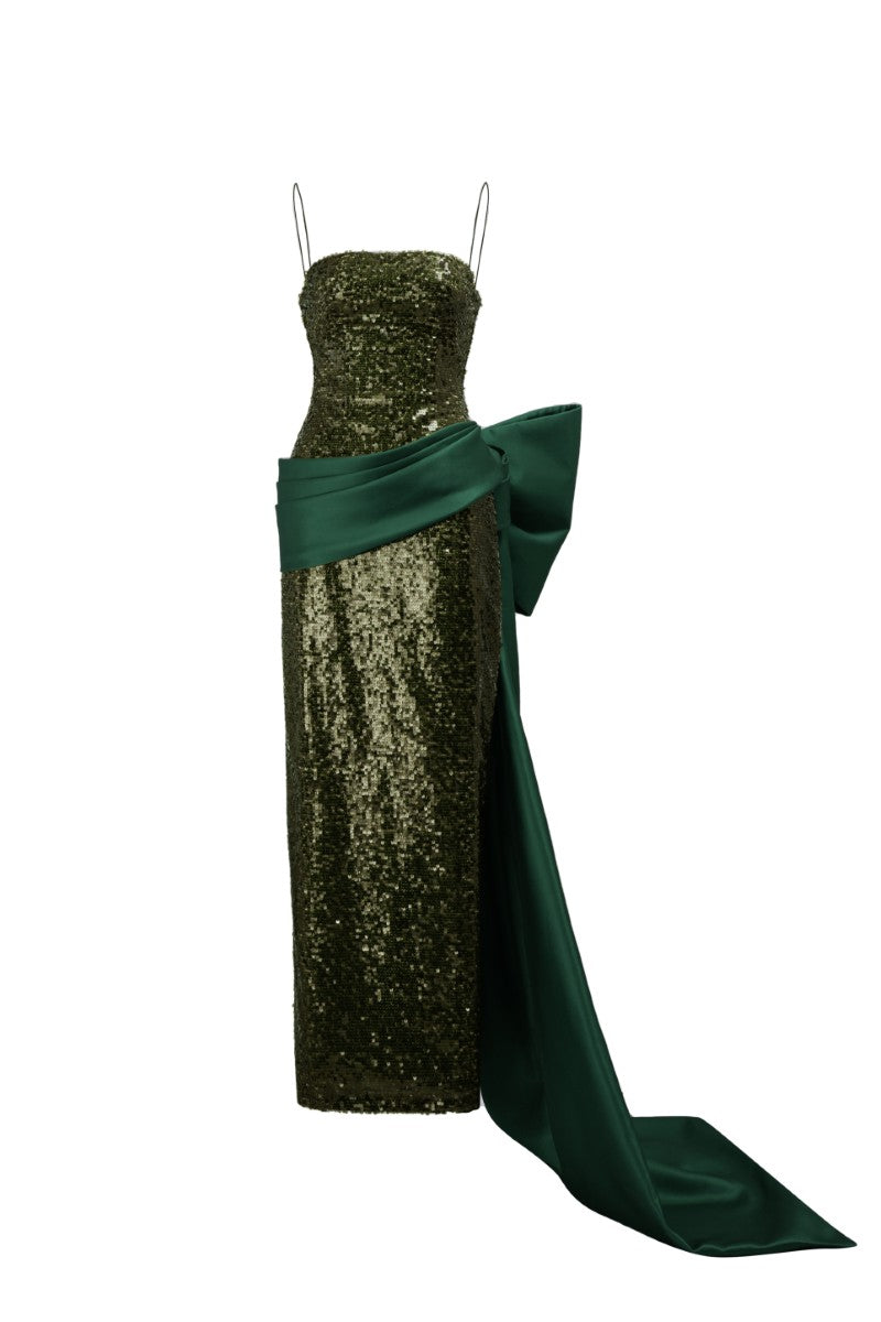 MAEZ SEQUIN DRESS IN MOSS - CULT MIA