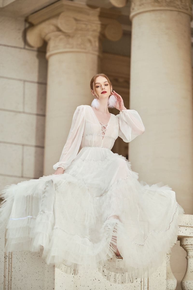 ARJONA SILK LAYERED MAXI DRESS | 21Six | CULT MIA