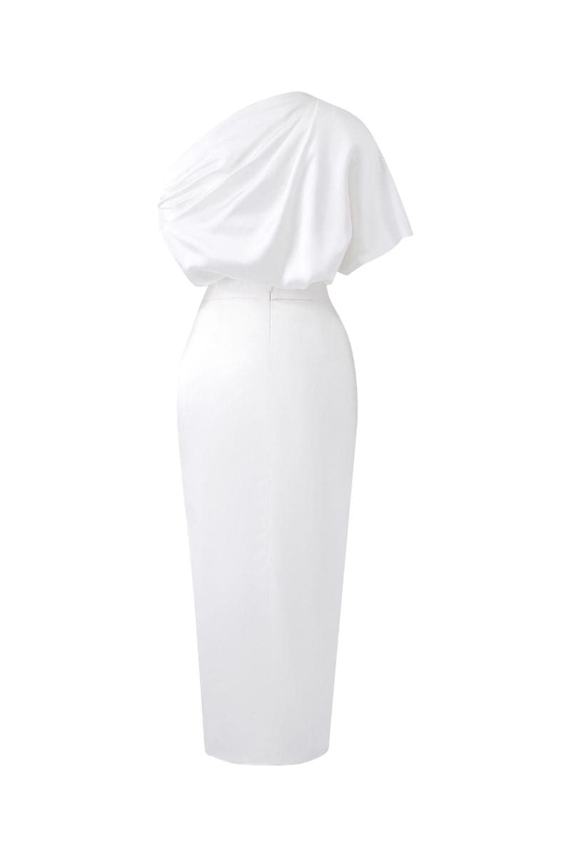 AUBRIE DRAPED ASYMETRICAL TOP AND JESSIE KNOTTED SKIRT SET | 21Six | CULT MIA
