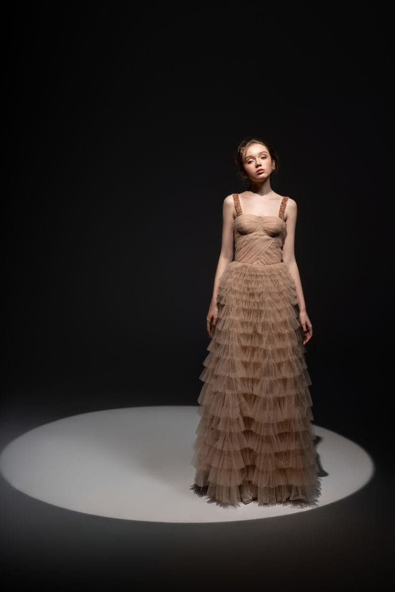 nya tulle maxi dress New Ethereal Silhouettes For Summer Nya Tulle Maxi Dress