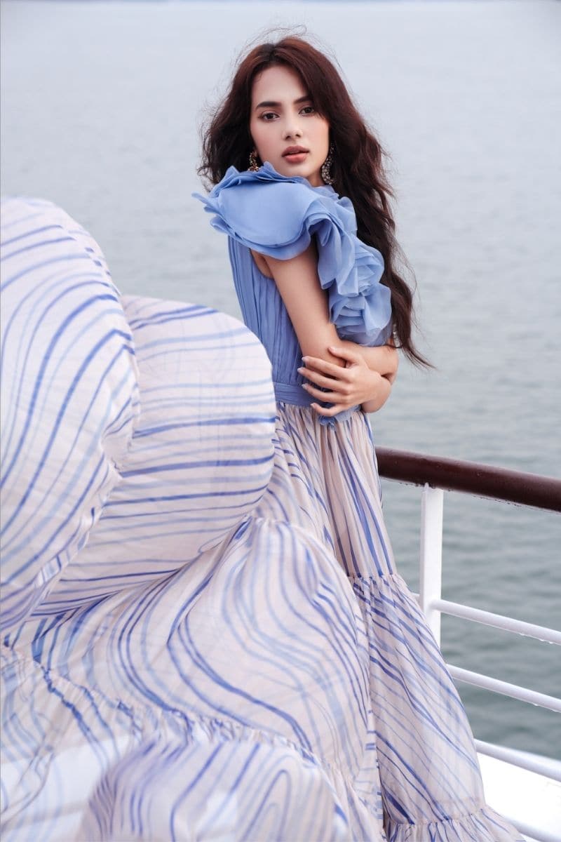 blue wave dress WAVE BLUE DRESS