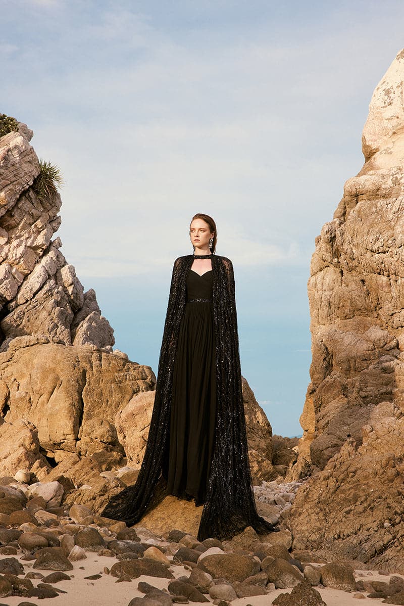 CELINA CRYSTAL LACE SEQUINS CAPE | 21Six | CULT MIA