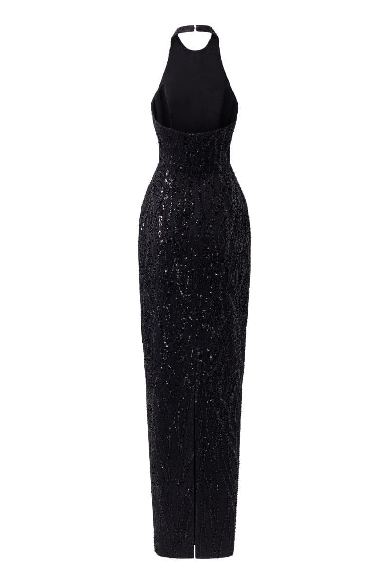 EVIE BLACK CRYSTAL LACE BODYCON DRESS | 21Six | CULT MIA