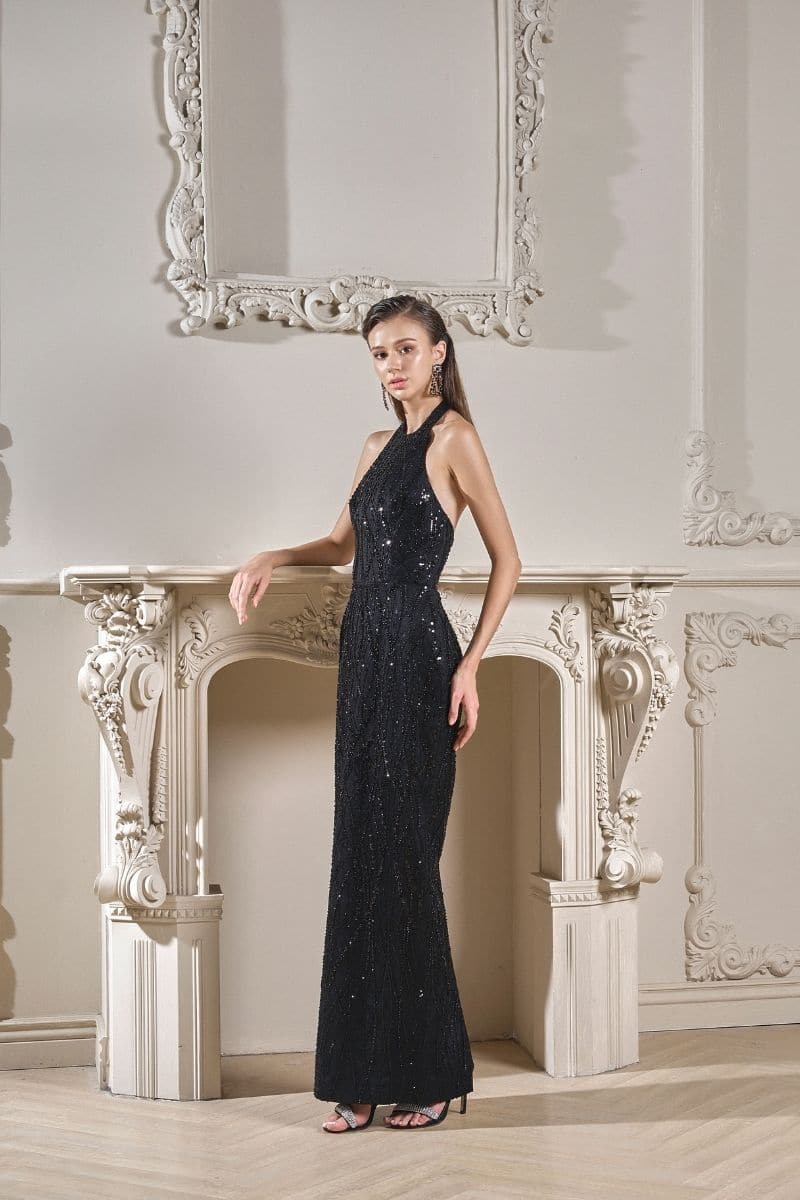 EVIE BLACK CRYSTAL LACE BODYCON DRESS | 21Six | CULT MIA